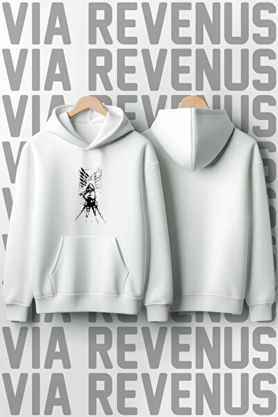 Vordevia Atacul pe Titan cu imprimeu bumbac 100% Calitate Premium cu glugă Sw...