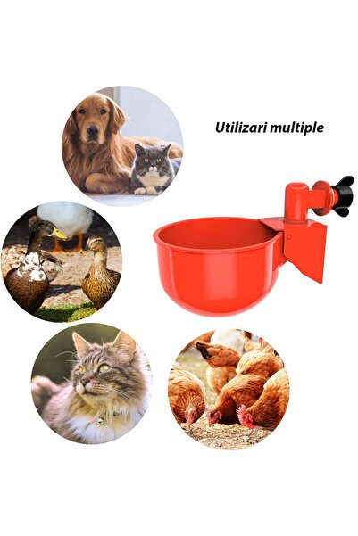 Onuvio Set of 9 Automatic Waterers for Small Poultry: Ducks, Geese, Guinea Fowl, Chickens, Hens and Turkeys