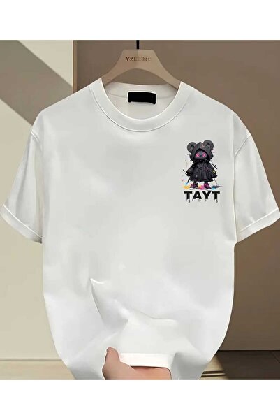 ORVIO Group Gothic Teddy Bear and Neon Printed T-Shirt