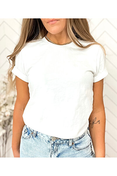 DD Secret Set of 3 women's oversize 100% cotton plain white t-shirts