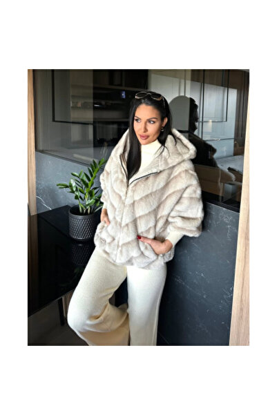 OEM Beige faux fur cape