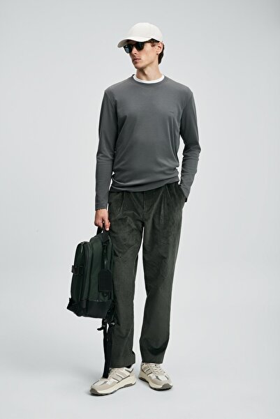 Lufian 112020056 Μακρυμάνικο μπλουζάκι Victor Ανδρικό μπλουζάκι ΠΡΑΣΙΝΟ