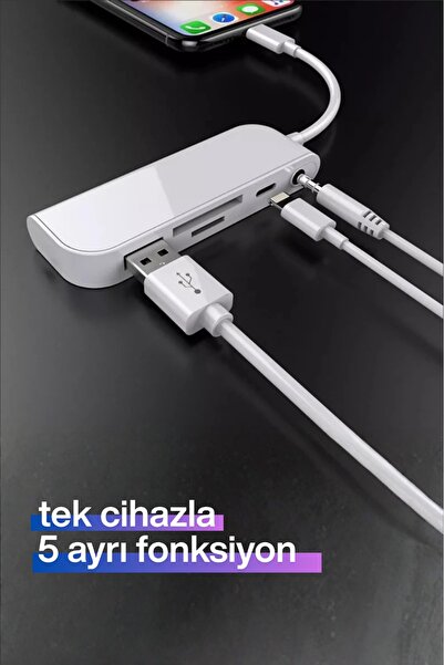 MetaForce Lightning Otg Converter 9109L Usb, Sd Card, Micro Sd Card Reader iP...