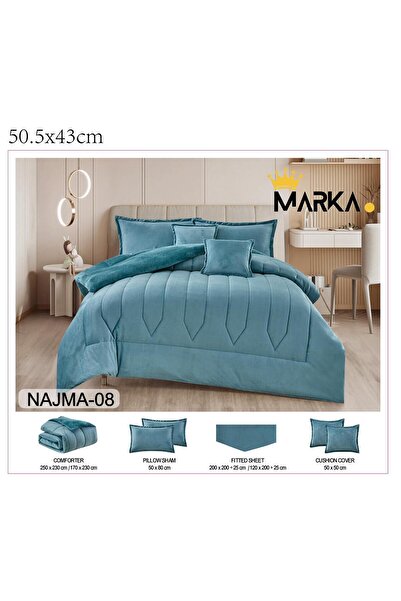 REDROSE COLOR Winter star faux fur bedspread, double size, 230*250