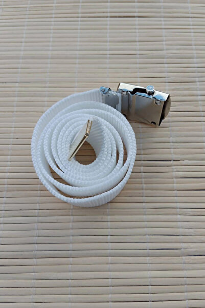 İZMİR ASKERİ MALZEME White Buckle White Color Navy Chief External Woven Capta...