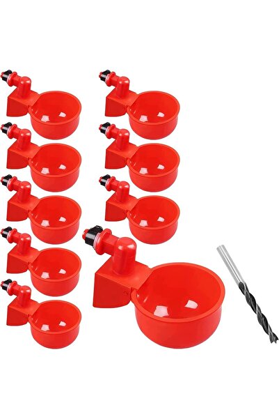 Onuvio Set of 9 Automatic Waterers for Small Poultry: Ducks, Geese, Guinea Fowl, Chickens, Hens and Turkeys