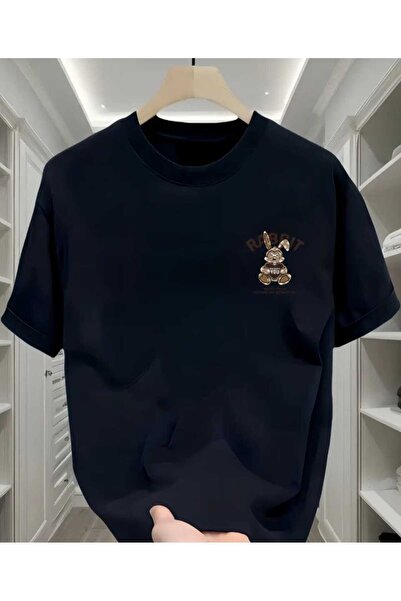 ORVIO Group Teddy Bear Rabbit and Slogan Printed T-Shirt