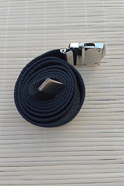 İZMİR ASKERİ MALZEME Navy Black Color Metal White Buckle Isbasi External Webb...