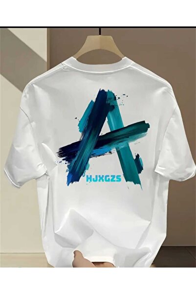 ORVIO Group Brushstroke Letter'A' Printed T-Shirt