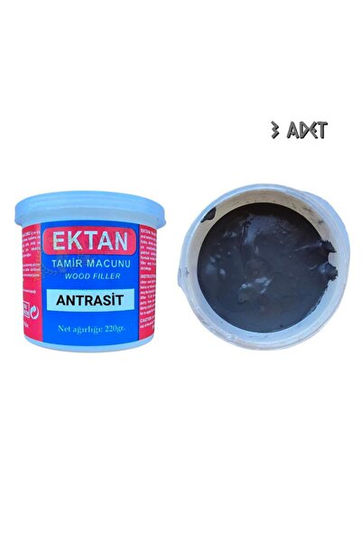 EKTAN Masif ve Ahşap Tamir Macunu ANTRASİT 220 gr. - 3 Adet