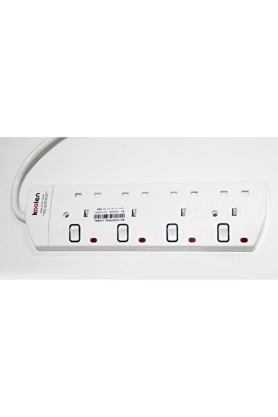 Koolen Plug Socket with 4 Outlets, 3 Meter Cable