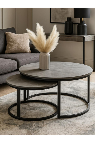 BEC60 Modern nesting coffee table set (2 pieces) for living rooms