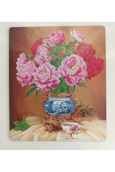 mentaş grup Beaded Rhinestone Mosaic Diamond Tapestry Pono Painting Picture Puzzle For Children 21x25