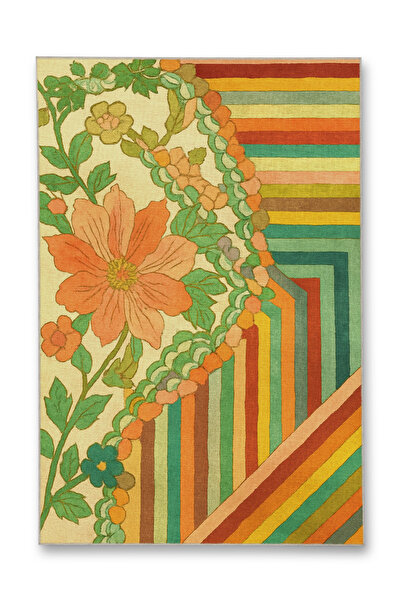 Rugs Modern Halı سجادة موسو زرقاء بنفسجية اللون بنمط زهور عرقية منسوجة بقاعدة...