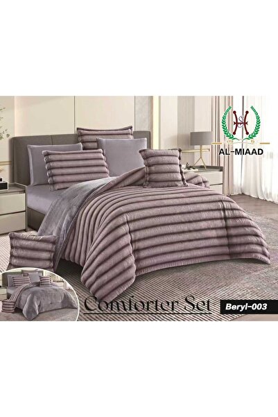 Moon Pearly Winter Bedspread Set, Soft Rabbit Fur, 8 Pieces, Royal Velvet