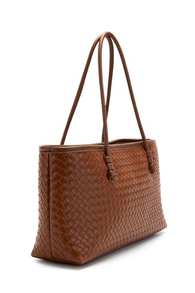 Daj Company Women's Tote Handbag and Shoulder Bag with Knitted Detail