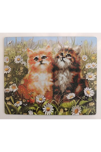 mentaş grup Beaded Rhinestone Mosaic Diamond Tapestry Pono Painting Picture Puzzle For Children 21x25