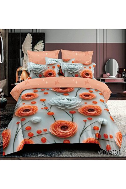 Primavara Double bed bedding 5D DIGITAL PRINT floral with fitted sheet 5D16