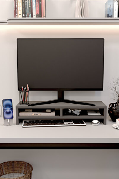 interGO Uppa Raflı Monitör Yükseltici, Ekran Yükseltici, Masa Üstü Organizer