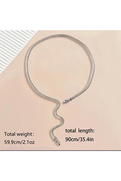 NO BRAND ımsıkı Boyun Çevresinde Uyan, Yılan Derisi Şık ve Abartılı Bir Gerdanlık Kolye.