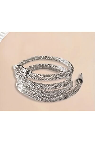 NO BRAND ımsıkı Boyun Çevresinde Uyan, Yılan Derisi Şık ve Abartılı Bir Gerdanlık Kolye.