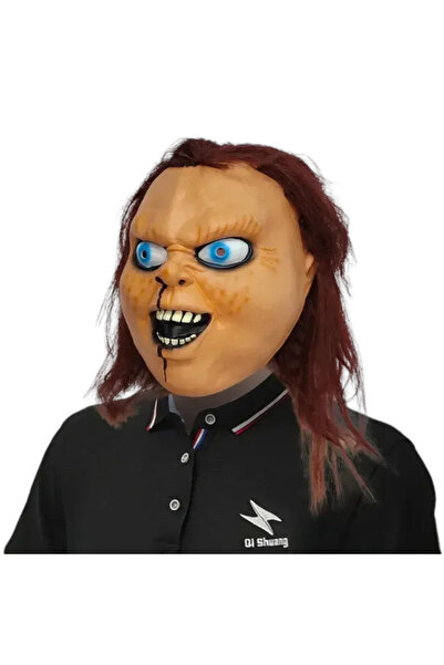 ELMHURST Mască Chucky din latex pentru adulți, ideală pentru Halloween, bal m...