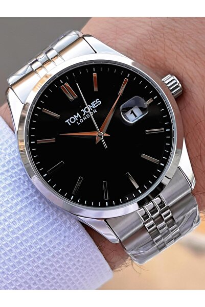 Tom Jones Men's Wristwatch 10088 with Bracelet Gift, Steel Strap, 3 Atm Water Resistant, 2 Years Warranty.