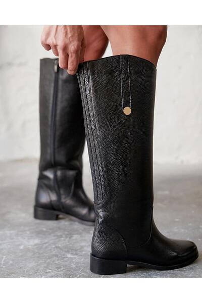 PELİN'İN AYAKKABILARI GOX XL SİYAH DERİ ÇİZME