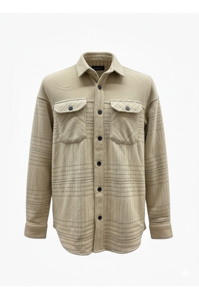 AFYON PASTEL Erkek Ekose Desenli Polar Dokulu Kışlık Oduncu Gömlek
