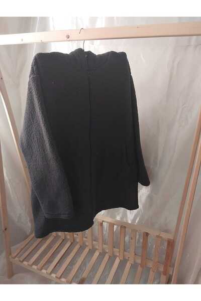 aryam butik Women's long sleeve hooded front zip pocket quzu welsoft cardigan jacket