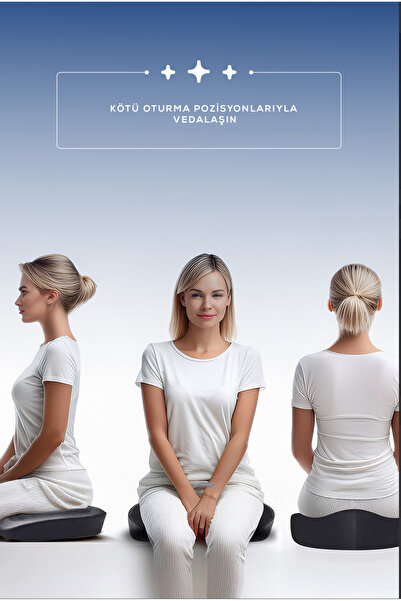 PUFYMAX Visco Orthopedic Sitting Cushion, Office Chair, Car Seat Cushion, Support Cushion