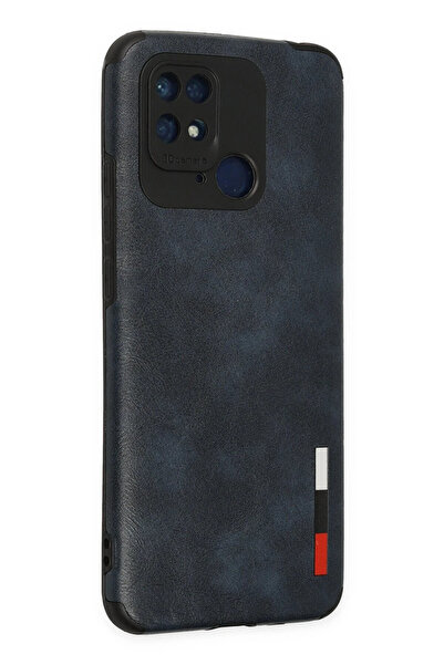 NewFace Lvsqvr Xiaomi Redmi 10C Case Loop Leather Silicone (213637) - Navy Blue