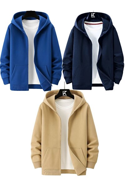 Karatopak Hanorac unisex cu glugă și fermoar, 3 piese / Cardigan