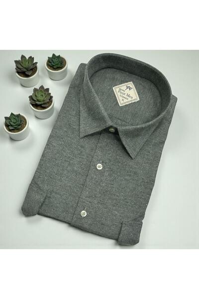 EREN STYLE Cămașă clasică din flanel de iarnă, 100% bumbac, cu mâneci lungi, ...