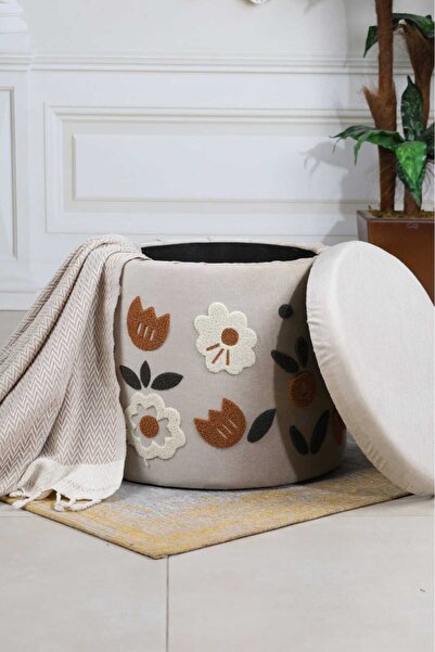 PUFMANYA LAVİNYA X LARGE 45 CM X 45 CM SANDIKLI ÇOK AMAÇLI PUF KOLTUK