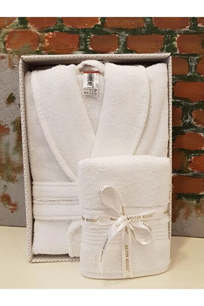 Özdilek Colourist Şalyaka Bathrobe + Head Towel - White
