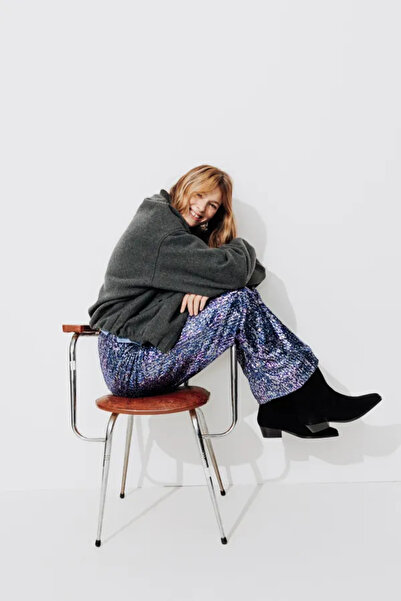 İHRACATFAZLASI Multi-Colored Sequined Women's Trousers