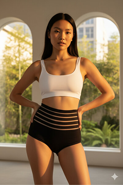 SAUNA SUIT Süper Etkili Dikişsiz Yüksek Bel Karın Toparlayıcı Korse Külot | A...