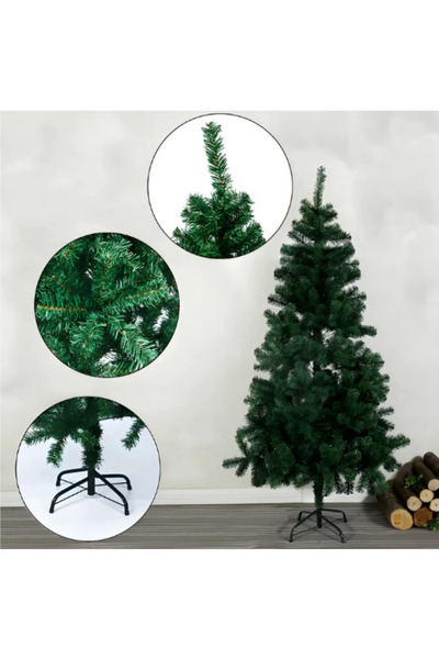 VENTART Artificial Christmas tree 1.80m, with stand included, with 45 decorations + 10m LED installation