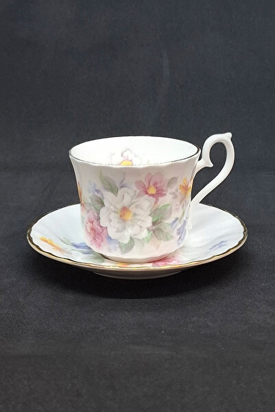 ABBETC Royal Kendal Fine Bone China Wonderful Flowers Double Coffee Cup 130 ml