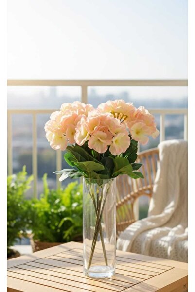 ENRUFLORA Yapay Somon Rengi Sardunya Ev/Dekor/Balkon/Bahçe Süsü