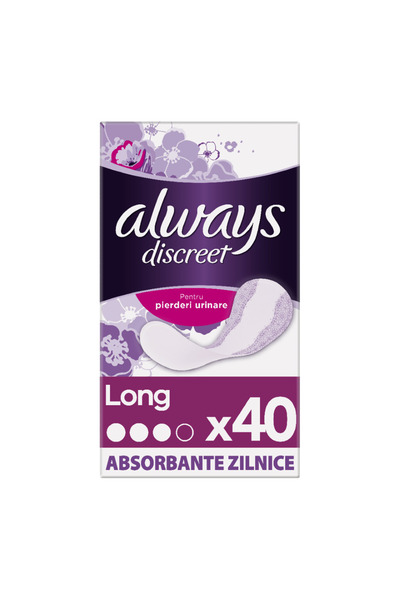 Always Căptușeli Discreet Liners mari, 40 bucăți,