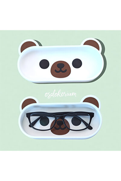 esdekorium Tatlı Ayı Figürlü Gözlük Standı – Şık Masa Üstü Organizer / Gözlük...