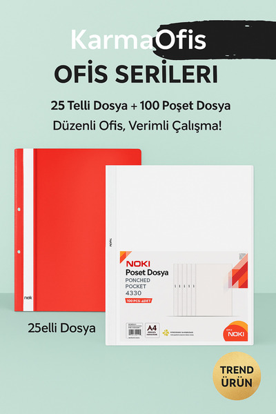 KarmaOfis Office Series – Premium Filing Set Red