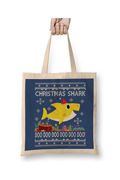 Toyaso This Is My Poundland Christmas Jumper Christmas Day White Cloth Bag Long Handle Shopping Bag