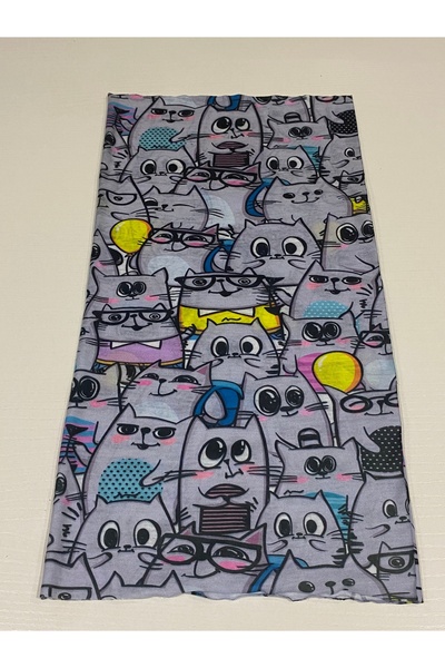 kurukafagift Neck Gaiter Bandana Buff with Confused Cat Figure