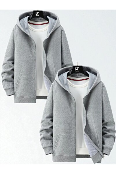 Karatopak Special for Lovers: Set of 2 Hooded Unisex Zippered Sweatshirts / C...