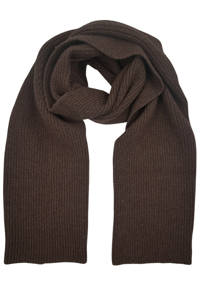 Sofist İstanbul Brown 100% Merino Wool Oversized Plain Knit Long and Wide Unisex Thick Scarf Shawl