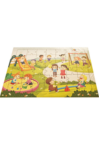Mahi Max 42 Parça Büyük Boy Renkli Resim Karton Yapboz Puzzle 33x23cm - Çocuk...