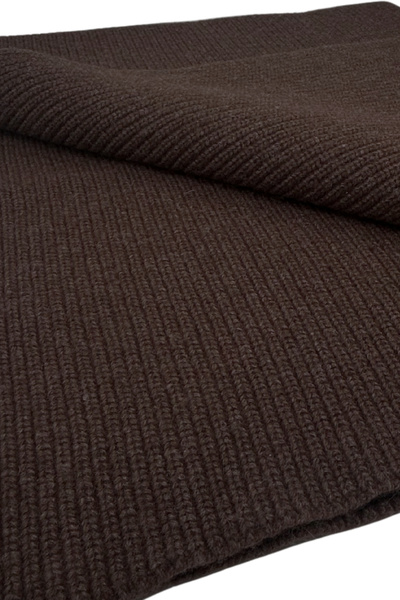 Sofist İstanbul Brown 100% Merino Wool Oversized Plain Knit Long and Wide Unisex Thick Scarf Shawl